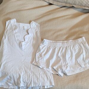 LAKE Pima Scalloped Short Set